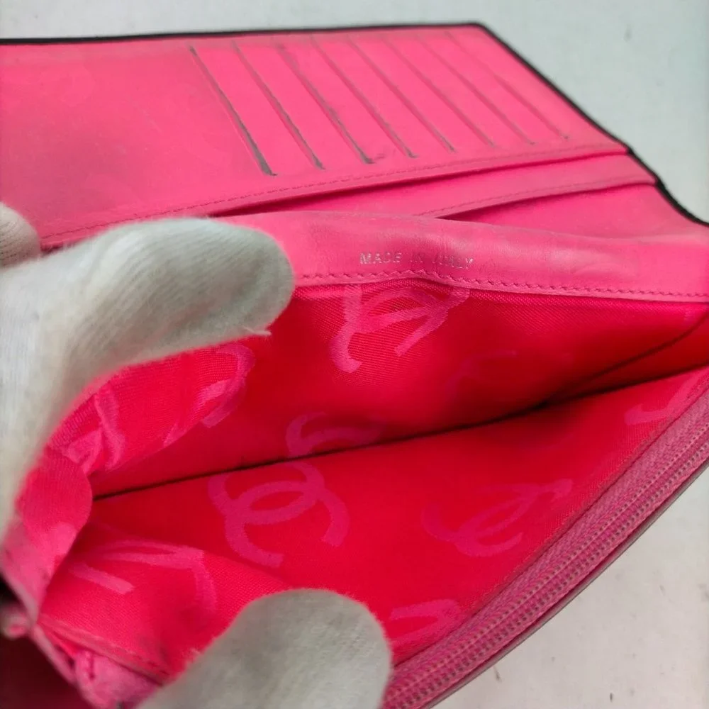 Auth Chanel Matelasse Long Wallet Lamb #15756C10 - Picture 5 of 9
